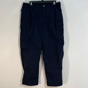 5.11 + TACTICAL Men’s work cargo pants Blue Navy Color Pants Size 36 X 30
